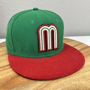 New Era‎ 59Fifty Mexico World Baseball Classic Hat Cap Fitted 7 1/8 Green